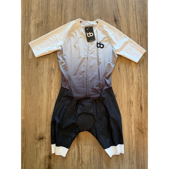 Bicycle Booth Cycling Gear Black to White Tri-Suit Size XS NWT - Picture 1 of 3